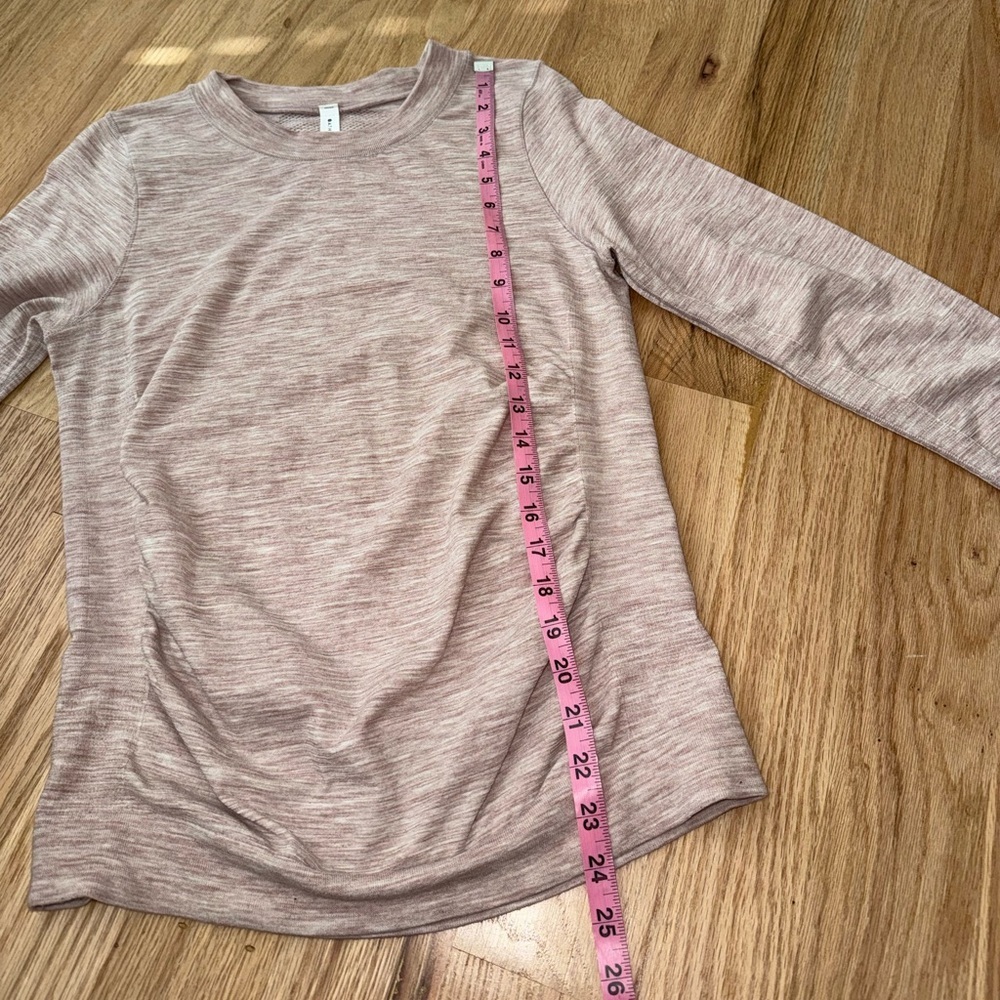Athleta Wool Blend Foresthill Ascent Seamless Long Sleeve Top Pink Large - Picture 6 of 9